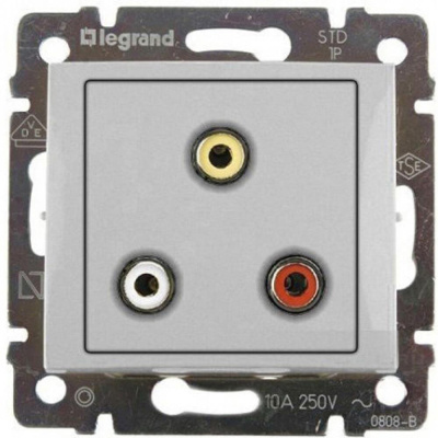 Розетка RCA Legrand Valena алюминий 770284