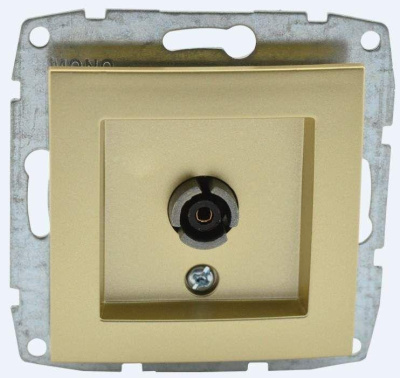 Розетка TV проходная Mono Electric Despina-Larissa титан 500-002205-137