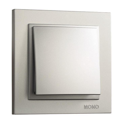 Выключатель одноклавишный Mono Electric Despina 10А 250В серебро 102-212125-100