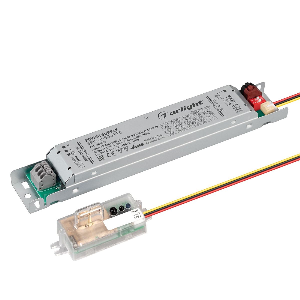 Блок питания Arlight SPV-60-SDL-PFC (60W, 90-175V, 0.2-0.35A) 041353