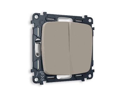 Комплект механизма 2-кл проходного выключателя Ambrella Volt Omega MO363020