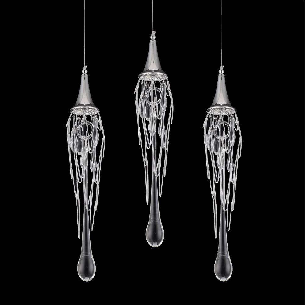 Подвесной светильник Delight Collection Goddess Tears P68009L-3 chrome