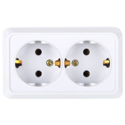 Розетка двойная 2П+3 General Альфа 477009