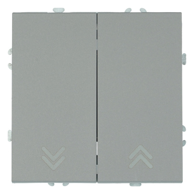 Выключатель 2-клавишный самовозвратный (механизм) Stekker Эмили 250В 10А RSW10-5113-10 платиново-серый soft touch 50329