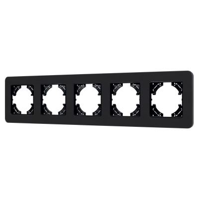 Рамка на 5 постов стеклянная Arlight FRM-OMALI-SFGS-5-BK 049721