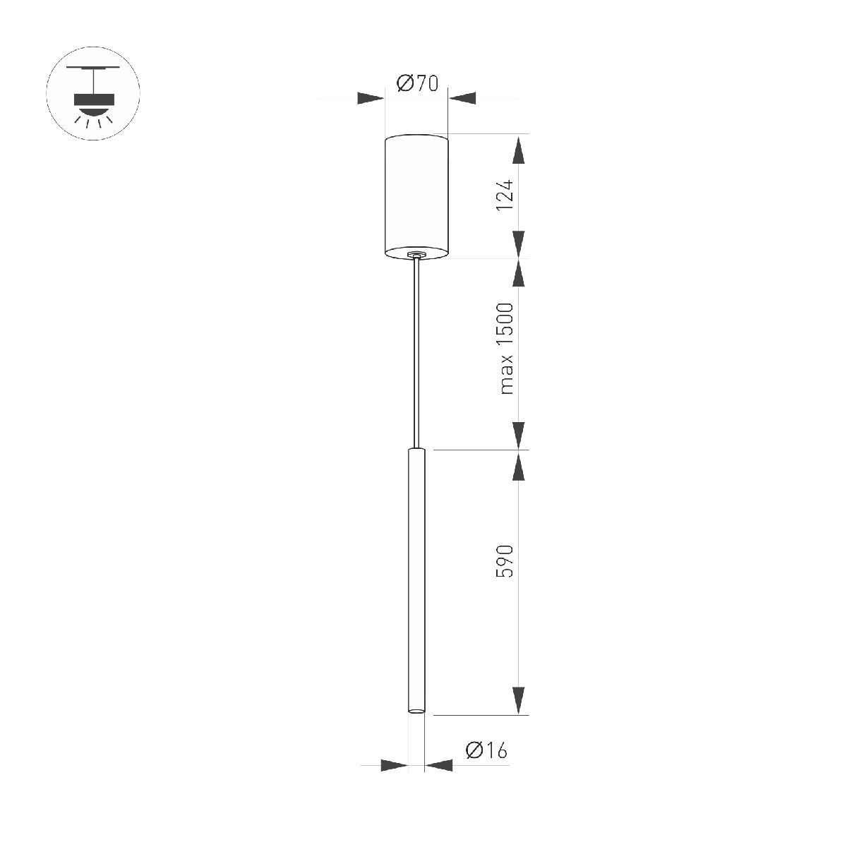 Подвесной светильник Arlight SP-UMBRA-HANG-V-L600-10W Day4000 036947(1)