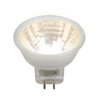 Лампа светодиодная (UL-00001702) Uniel GU4 3W 3000K прозрачная LED-MR11-3W/WW/GU4/220V GLZ21TR