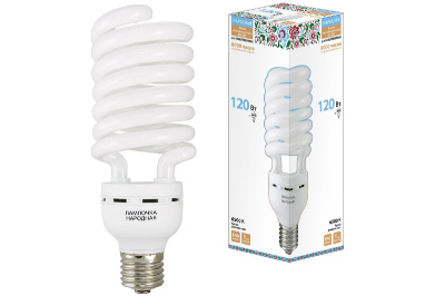 Лампа люминесцентная TDM Electric Народная E40 120W 6500K матовая SQ0347-0050