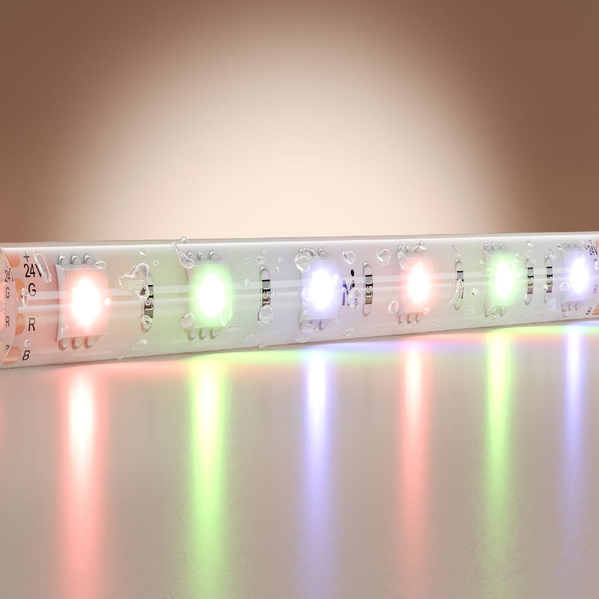 Светодиодная лента Maytoni Base 24В 5050 14,4Вт/м RGB 5м IP65 201198