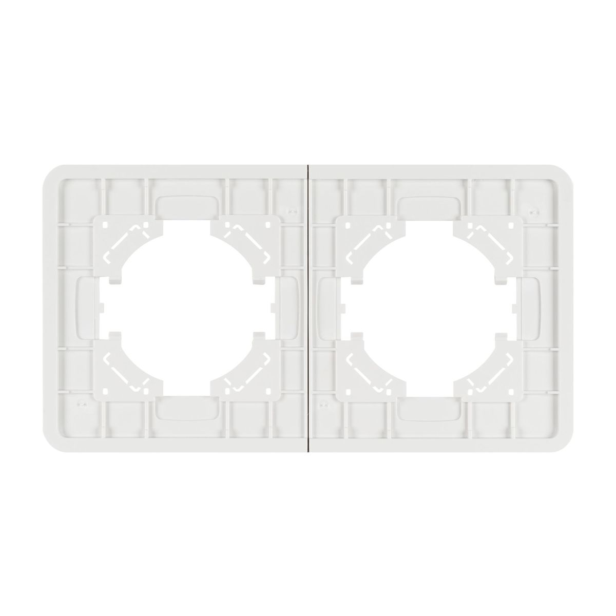 Рамка на 2 поста стеклянная Arlight FRM-OMALI-SFGS-2-WH 049708