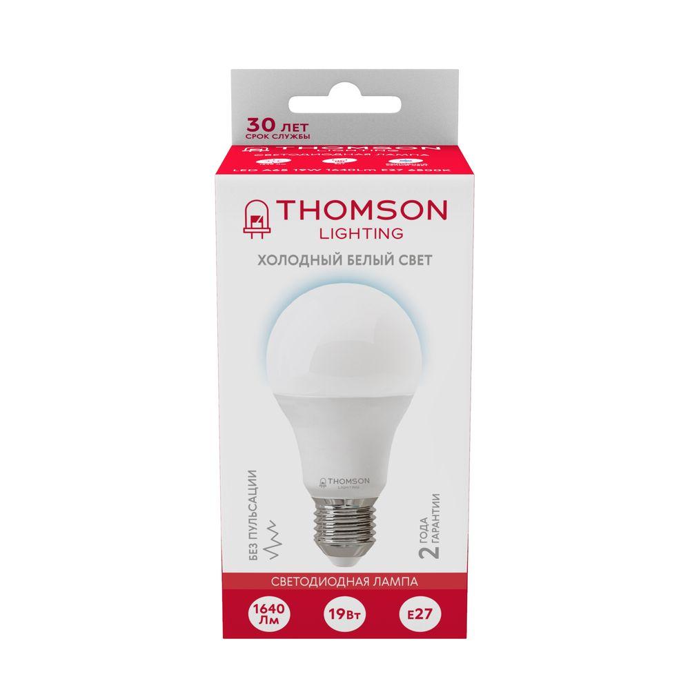 Лампа светодиодная Thomson E27 19W 6500K груша матовая TH-B2349