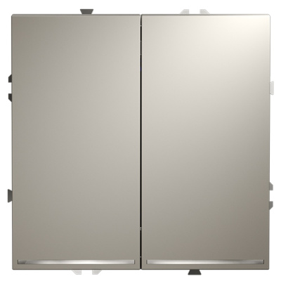 Проходной переключатель двухклавишный с подсветкой Voltum S70 VLS020403 (кашемир)