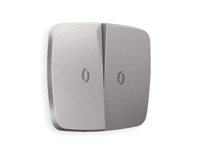 Лицевая панель для выключателя двухклавишного с подсветкой Ambrella Volt Omega OP5040