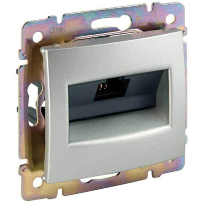 Розетка компьютерная RJ45 Legrand Valena 6 кат STP на винтах алюминий 770244