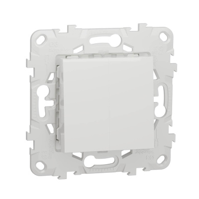Переключатель двухклавишный Schneider Electric Unica New NU521318