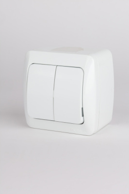 Выключатель двухклавишный ELBI Alsu 504-010200-202