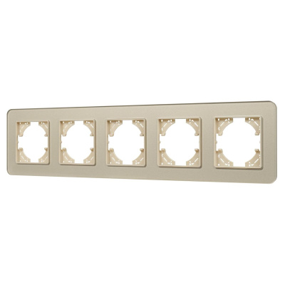 Рамка на 5 постов стеклянная Arlight FRM-OMALI-GS-5-GD 049707