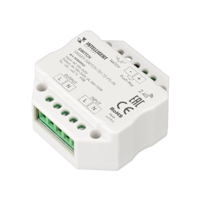 Релейный модуль Arlight SMART-SWITCH-701-72-PS-IN (230V, 1x3A, 2.4G) 025039(2)