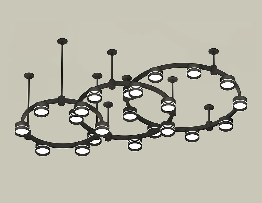 Комплект подвесного светильника Ambrella Light Techno Ring XR92222200 (A9222, A9227, C9233, C9242, C9238, C9232, N8462, N8478)