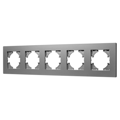 Рамка на 5 постов пластиковая Arlight FRM-PERIO-PL-5-GR 049764