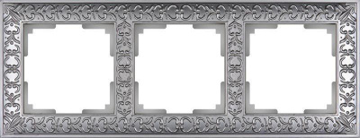 Рамка Werkel Antik на 3 поста матовый хром WL07-Frame-03 4690389145681