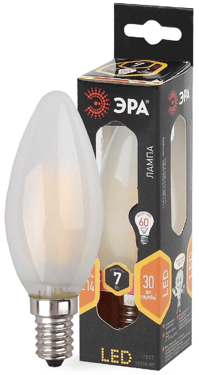 Лампа светодиодная Эра E14 7W 2700K F-LED B35-7W-827-E14 frost Б0027952