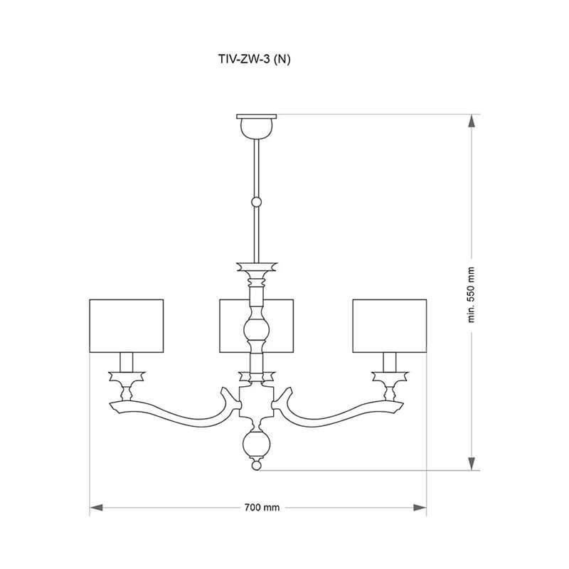 Подвесная люстра Kutek Mood Tivoli TIV-ZW-2 (N)