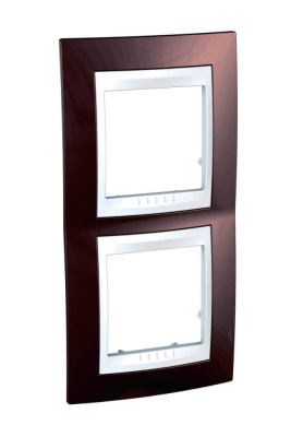 Рамка 2-постовая вертикальная Schneider Electric Unica Хамелеон MGU6.004V.851