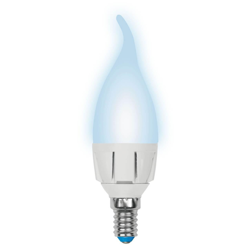 Лампа светодиодная (UL-00002415) Uniel E14 7W 4000K матовая LED-CW37 7W/NW/E14/FR PLP01WH