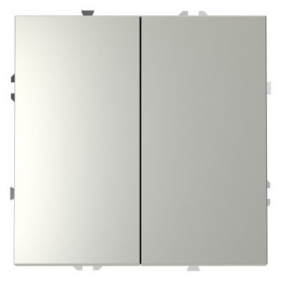 Проходной переключатель двухклавишный Voltum S70 VLS020305 (сталь)