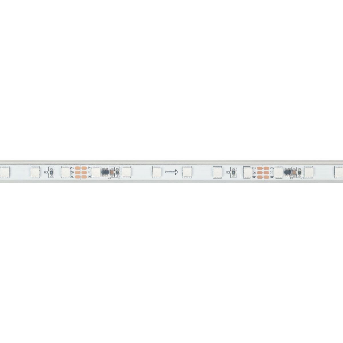 Светодиодная герметичная лента Arlight SPI-PS-A120-12mm 24V RGB-PX6-BPT (23 W/m, IP67, 2835, 5m) 049452