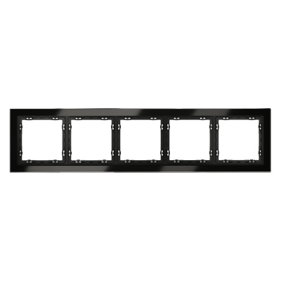 Рамка на 5 постов Voltum S70 VLS110508 (черный,стекло)