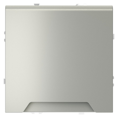 Розетка с защитными шторками и крышкой Voltum S70 VLS040305 (сталь)