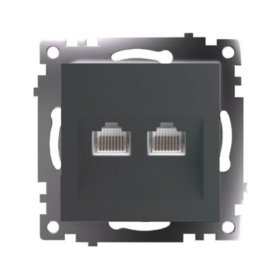 Розетка компьютерная 2-местная RJ-45 Stekker Катрин GLS00-7109-06 50008