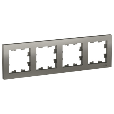 Рамка 4-ая, универсальная Systeme Electric AtlasDesign Сталь ATN000904