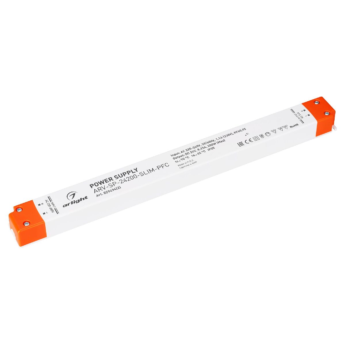 Блок питания Arlight ARV-SP-24200-SLIM-PFC (24V, 8.33A, 200W) 029494(2)
