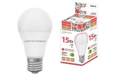 Лампа светодиодная TDM Electric Народная E27 15W 3000K матовая SQ0340-1514