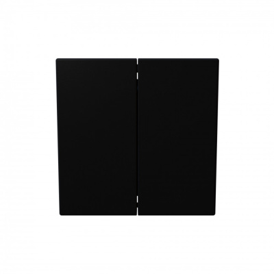 Перекрестный выключатель 2х клавишный 10А, 250В, цвет Черный матовый (soft touch) Jasmart FD3014PBM