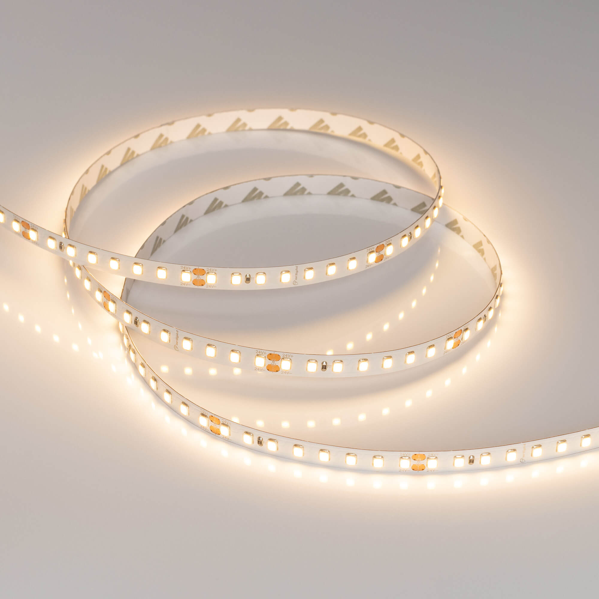 Светодиодная лента Arlight RT-A128-8mm 24V Warm2700 (9.6 W/m, IP20, 2835, 5m) 038759