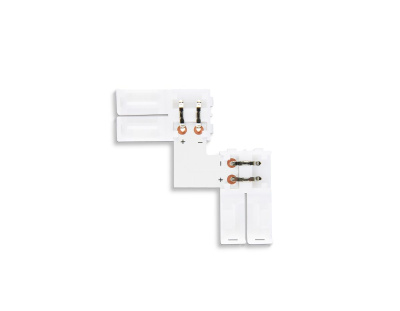 Соединитель угловой L для светодиодной ленты 5050 12/24V (2 конт.) GS6551 (10шт) Ambrella Light Illumination GS6551