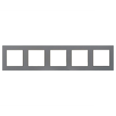 Рамка на 5 постов Arlight FRM-GLARE-GS-5-GR 043807