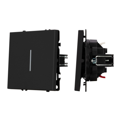 Механизм выключателя одноклавишный непроходной Arlight LED SWT-NOBE-MK01-SFPL-L-BK (230V, 10A) 054258