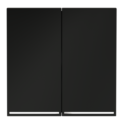 Клавиши для выключателя/переключателя двухклавишного с подсветкой Voltum S70 (черный матовый) VLS000408