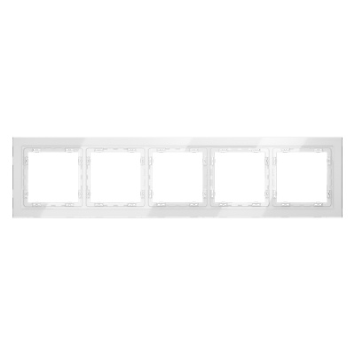 Рамка на 5 постов Voltum S70 VLS110501 (белый, стекло)