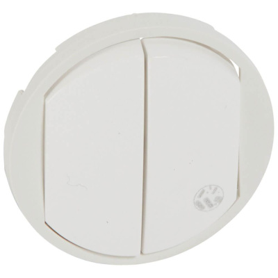 Клавиша Legrand Celiane выключателя двухклавишного антибактериальная белая 067741