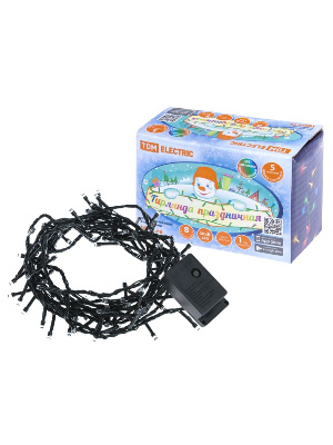 Светодиодная гирлянда TDM Electric СГ50MЗ5 250V разноцветная 8 режимов SQ0361-0040