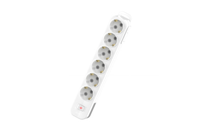 Колодка с/з 6вх с защитными шторками с включателем ELBI Myra 527-010200-602