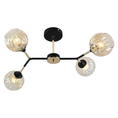Люстра на штанге Seven Fires Aelin SF3367/4C-BK-FGD-AM