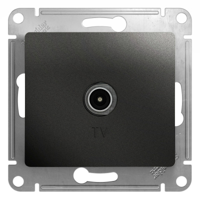 Розетка TV проходная 4DB Systeme Electric Glossa Антрацит GSL000792