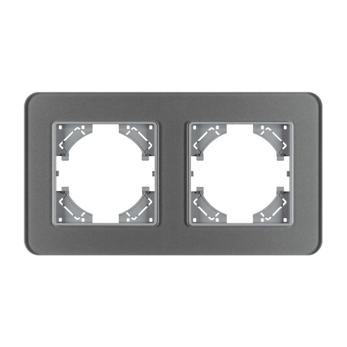 Рамка на 2 поста стеклянная Arlight FRM-OMALI-SFGS-2-GR 049710